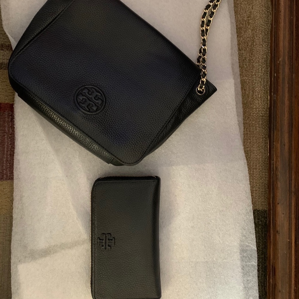 Black Tory Burch Purse and Wallet
